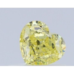 Diament o barwie fantazyjnej serce, 0.5ct, VS2, Fancy Intense Yellow, GIA 7432756942