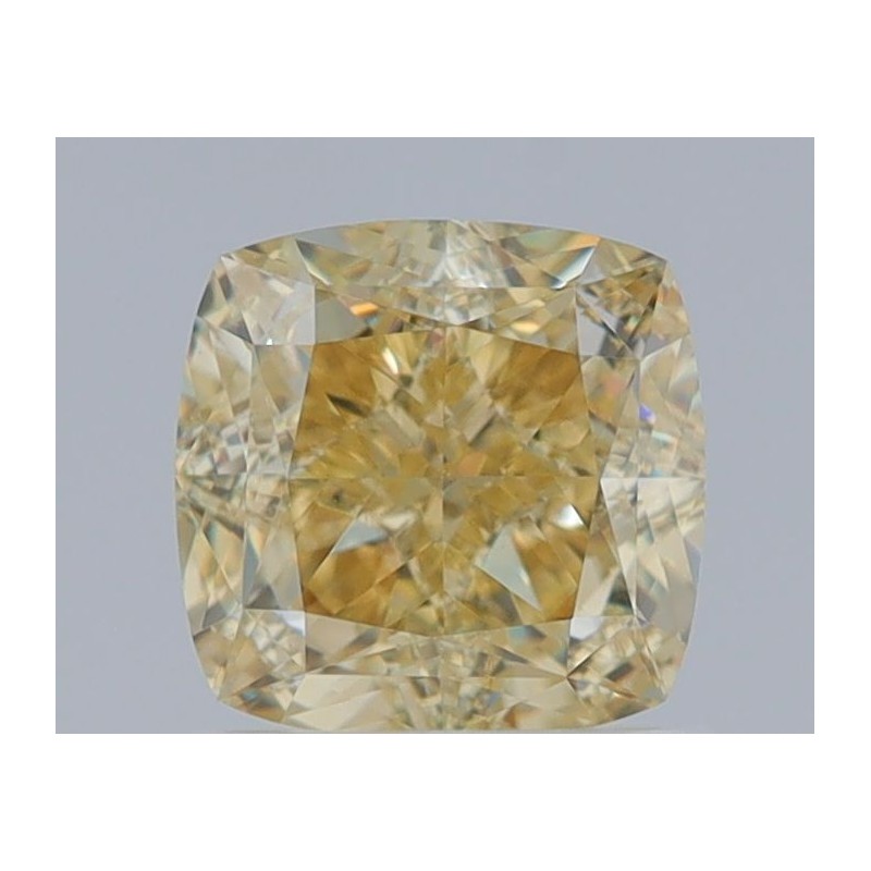 Diament o barwie fantazyjnej szlif poduszkowy brylantowy, 1.28ct, VVS2, Fancy Brownish Yellow, GIA 7466421909