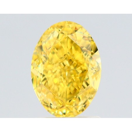 Diament o barwie fantazyjnej szlif owalny, 2ct, VVS1, Fancy Vivid Yellow, GIA 7516476015