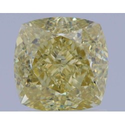 Diament o barwie fantazyjnej szlif poduszkowy brylantowy, 1.7ct, VS2, Fancy Brownish Greenish Yellow, GIA 2225990656