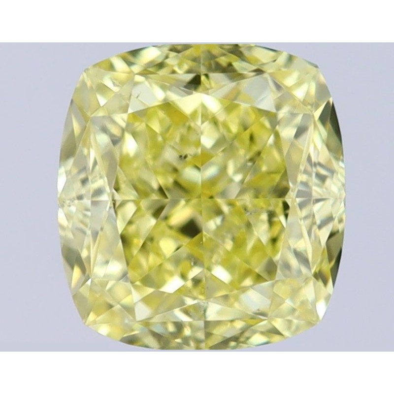 Diament o barwie fantazyjnej szlif poduszkowy modyfikowany, 0.56ct, SI1, Fancy Yellow, GIA 2447742504 Diament o barwie fantazyjnej szlif poduszkowy modyfikowany, 0.56ct, SI1, Fancy Yellow, GIA 2447742504