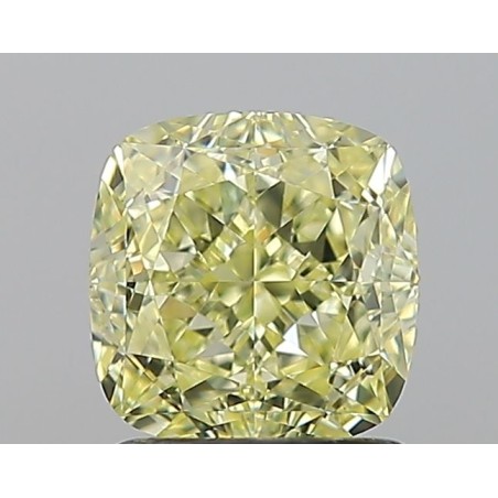 Diament o barwie fantazyjnej szlif poduszkowy modyfikowany, 1.71ct, VVS2, Fancy Yellow, GIA 6234050397