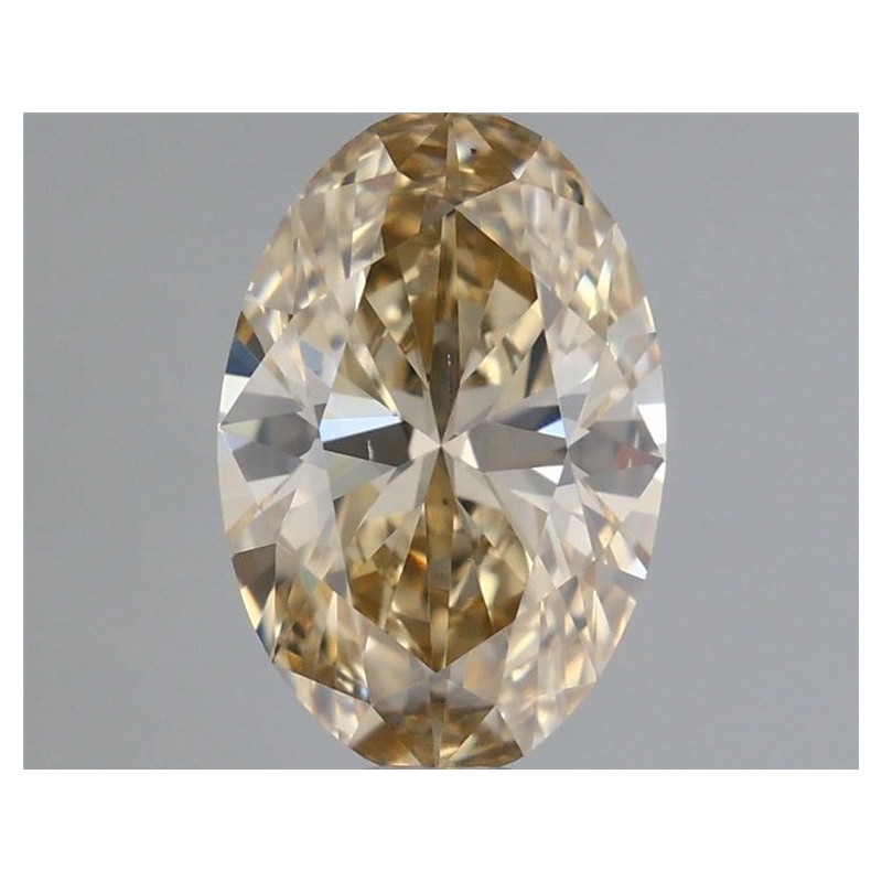 Diament o barwie fantazyjnej szlif owalny, 0.8ct, VS2, Fancy Light Brown Yellow, GIA 2444032035
