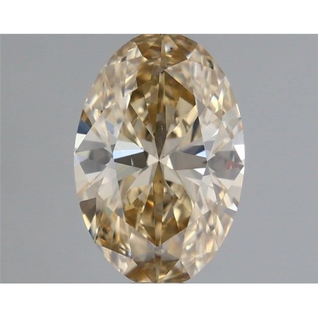 Diament o barwie fantazyjnej szlif owalny, 0.8ct, VS2, Fancy Light Brown Yellow, GIA 2444032035
