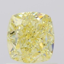 Diament o barwie fantazyjnej szlif poduszkowy modyfikowany, 1ct, VS1, Fancy Light Yellow, GIA 1505161592