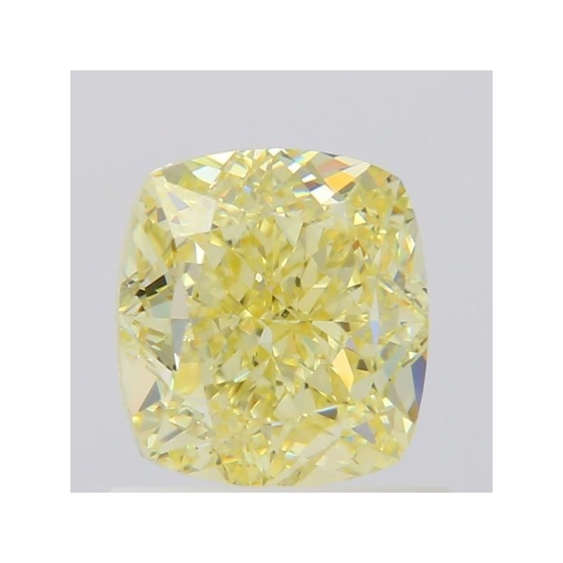 Diament o barwie fantazyjnej szlif poduszkowy modyfikowany, 1ct, VS1, Fancy Light Yellow, GIA 1505161592
