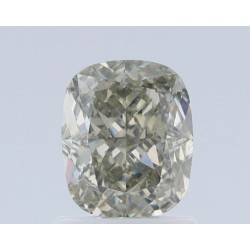 Diament o barwie fantazyjnej szlif poduszkowy brylantowy, 1.21ct, VS2, Fancy Gray Greenish Yellow, GIA 2225313177