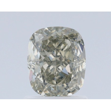 Diament o barwie fantazyjnej szlif poduszkowy brylantowy, 1.21ct, VS2, Fancy Gray Greenish Yellow, GIA 2225313177