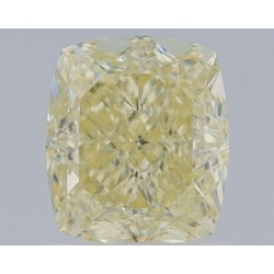 Diament o barwie fantazyjnej szlif poduszkowy brylantowy, 1.51ct, VS2, Fancy Light  Yellow, GIA 1477166539