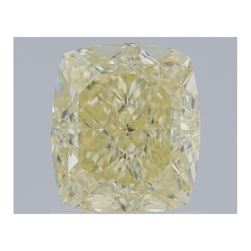 Diament o barwie fantazyjnej szlif poduszkowy brylantowy, 1.51ct, VS2, Fancy Light  Yellow, GIA 1477166539
