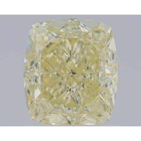 Diament o barwie fantazyjnej szlif poduszkowy brylantowy, 1.51ct, VS2, Fancy Light  Yellow, GIA 1477166539