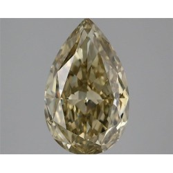Diament o barwie fantazyjnej szlif gruszkowy, 2ct, VS2, Fancy Brown Greenish Yellow, GIA 6461612530
