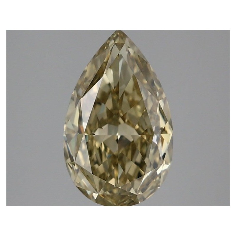 Diament o barwie fantazyjnej szlif gruszkowy, 2ct, VS2, Fancy Brown Greenish Yellow, GIA 6461612530