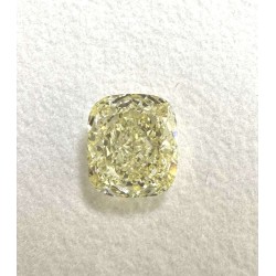 Diament o barwie fantazyjnej szlif poduszkowy brylantowy, 1.5ct, VS2, Fancy Light Yellow, GIA 5234153108