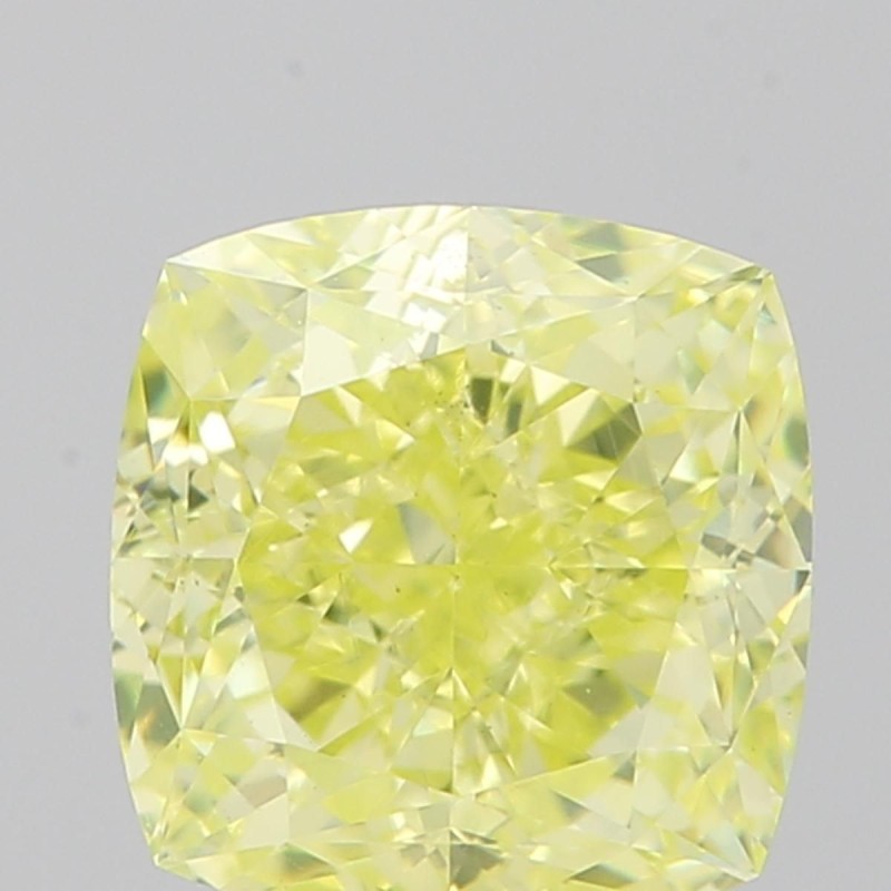 Diament o barwie fantazyjnej szlif poduszkowy brylantowy, 1.13ct, VS1, Fancy Intense Greenish Yellow, GIA 2536086616