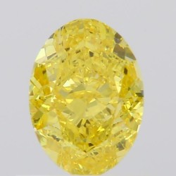 Diament o barwie fantazyjnej szlif owalny, 0.7ct, SI1, Fancy Vivid Yellow, GIA 2507161658