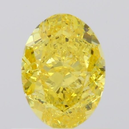 Diament o barwie fantazyjnej szlif owalny, 0.7ct, SI1, Fancy Vivid Yellow, GIA 2507161658