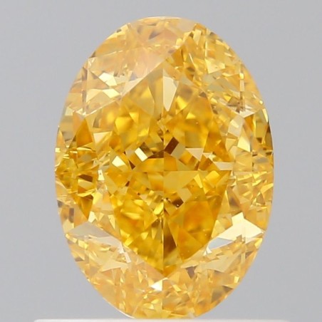 Diament o barwie fantazyjnej szlif owalny, 1.02ct, VS1, Fancy Vivid Orange Yellow, GIA 6422826318