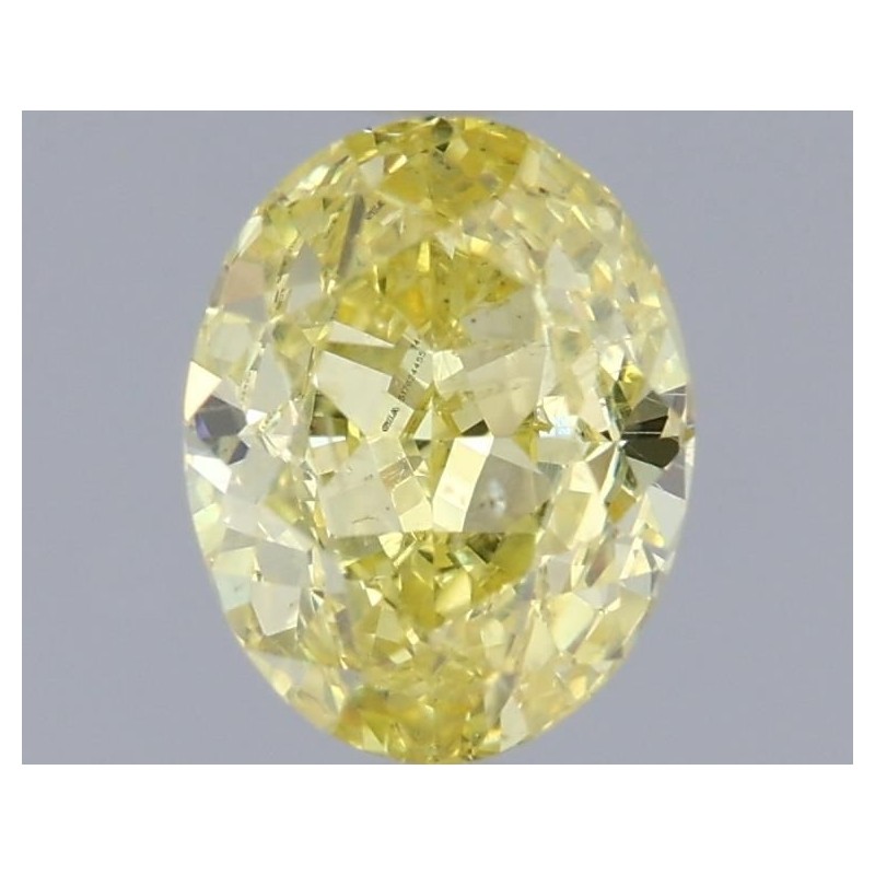 Diament o barwie fantazyjnej szlif owalny, 0.72ct, SI2, Fancy Intense  Yellow, GIA 5176244551