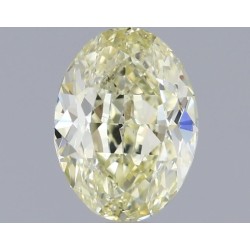 Diament o barwie fantazyjnej szlif owalny, 0.8ct, SI1, Fancy Light  Yellow, GIA 2176244237