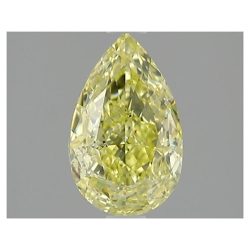 Diament o barwie fantazyjnej szlif gruszkowy, 1.12ct, SI2, Fancy Intense Yellow, GIA 6435484827