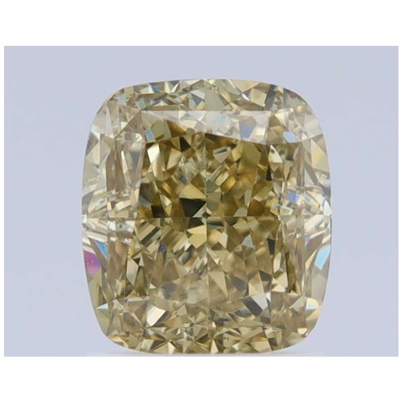 Diament o barwie fantazyjnej szlif poduszkowy modyfikowany, 1.75ct, SI1, Fancy Brown Greenish Yellow, GIA 2225252826