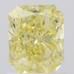 Diament o barwie fantazyjnej radiant, 1.08ct, VVS2, Fancy Light Yellow, GIA 2506404717