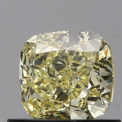 Diament o barwie fantazyjnej szlif poduszkowy brylantowy, 0.71ct, VS2, Fancy  Yellow, GIA 6425801396
