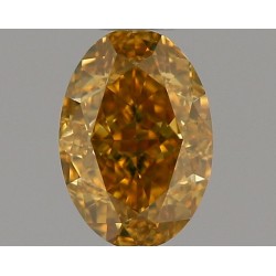 Diament o barwie fantazyjnej szlif owalny, 0.4ct, VS1, Fancy Intense Orange Yellow, GIA 7218134065