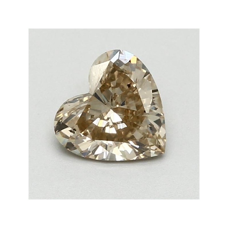 Diament o barwie fantazyjnej serce, 1.15ct, SI2, Fancy Light Yellow Brown, GIA 2125448696