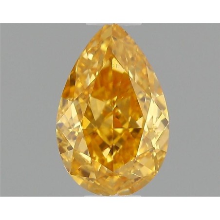 Diament o barwie fantazyjnej szlif gruszkowy, 0.37ct, SI1, Fancy Intense Yellow, GIA 1468809267