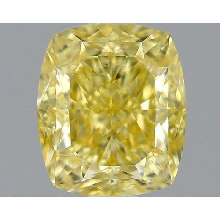 Diament o barwie fantazyjnej szlif poduszkowy brylantowy, 1.26ct, VVS2, Fancy Yellow, GIA 1487529801