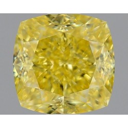 Diament o barwie fantazyjnej szlif poduszkowy brylantowy, 1.07ct, VS2, Fancy Intense Yellow, GIA 6525194815
