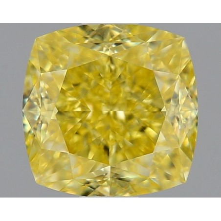 Diament o barwie fantazyjnej szlif poduszkowy brylantowy, 1.07ct, VS2, Fancy Intense Yellow, GIA 6525194815