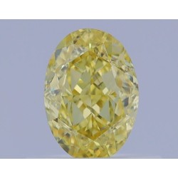 Diament o barwie fantazyjnej szlif owalny, 0.58ct, VVS1, Fancy Intense Yellow, GIA 2457625469