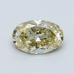 Diament o barwie fantazyjnej szlif owalny, 0.65ct, VVS2, Fancy Brownish Yellow, GIA 2221643299