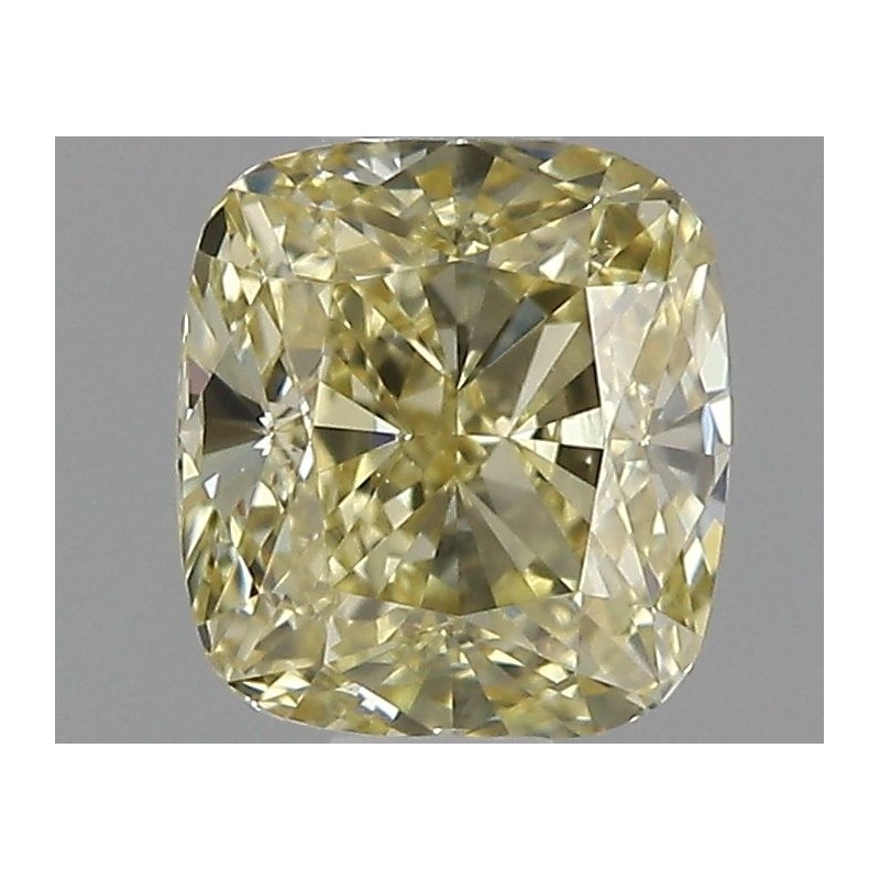 Diament o barwie fantazyjnej szlif poduszkowy brylantowy, 0.58ct, VS1, Fancy Yellow, GIA 2121716777