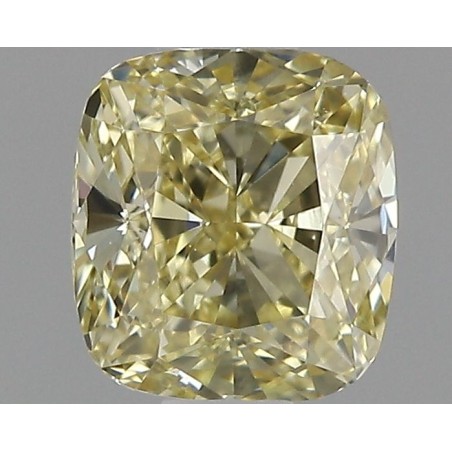 Diament o barwie fantazyjnej szlif poduszkowy brylantowy, 0.58ct, VS1, Fancy Yellow, GIA 2121716777