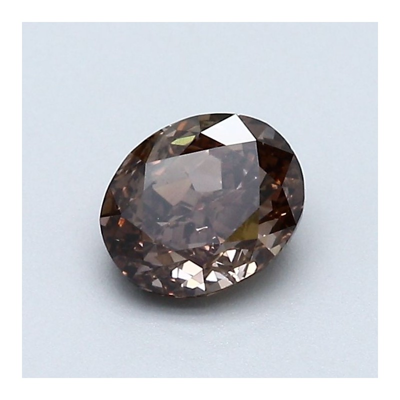 Diament o barwie fantazyjnej szlif owalny, 0.78ct, SI1, Fancy Dark Pink Brown, GIA 1226643279