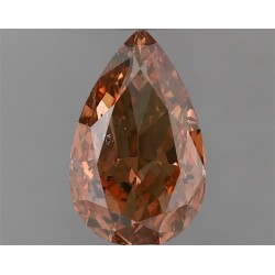 Diament o barwie fantazyjnej szlif gruszkowy, 0.61ct, SI2, Fancy Deep Brown Orange, GIA 6362222213