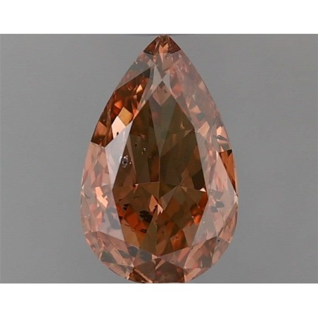 Diament o barwie fantazyjnej szlif gruszkowy, 0.61ct, SI2, Fancy Deep Brown Orange, GIA 6362222213