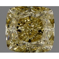Diament o barwie fantazyjnej szlif poduszkowy brylantowy, 1.51ct, VVS2, Fancy Brownish Yellow, GIA 2185120025