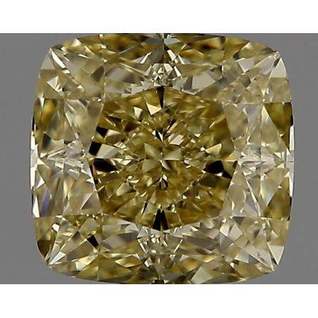 Diament o barwie fantazyjnej szlif poduszkowy brylantowy, 1.51ct, VVS2, Fancy Brownish Yellow, GIA 2185120025