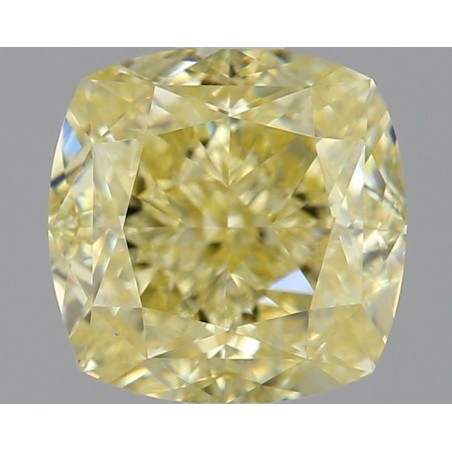 Diament o barwie fantazyjnej szlif poduszkowy brylantowy, 1.5ct, VS1, Fancy Yellow, GIA 1485743239