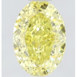 Diament o barwie fantazyjnej szlif owalny, 0.55ct, VS2, Fancy Intense Yellow, GIA 6501094337