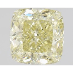 Diament o barwie fantazyjnej szlif poduszkowy brylantowy, 1ct, VS1, Fancy Yellow, GIA 6492042136