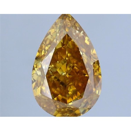 Diament o barwie fantazyjnej szlif gruszkowy, 1.51ct, SI1, Fancy Deep Orange Yellow, GIA 7478738216