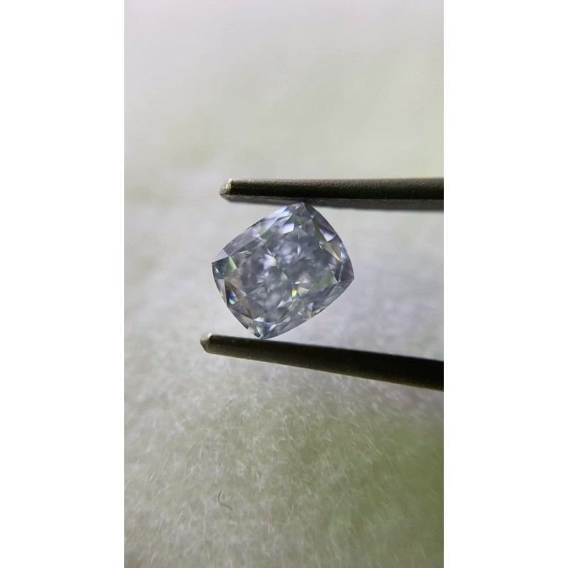 Diament o barwie fantazyjnej szlif poduszkowy modyfikowany, 0.52ct, SI2, Fancy Grayish Blue, GIA 6451661009