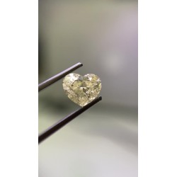 Diament o barwie fantazyjnej serce, 1.01ct, SI2, Fancy Light  Yellow, GIA 6472053688