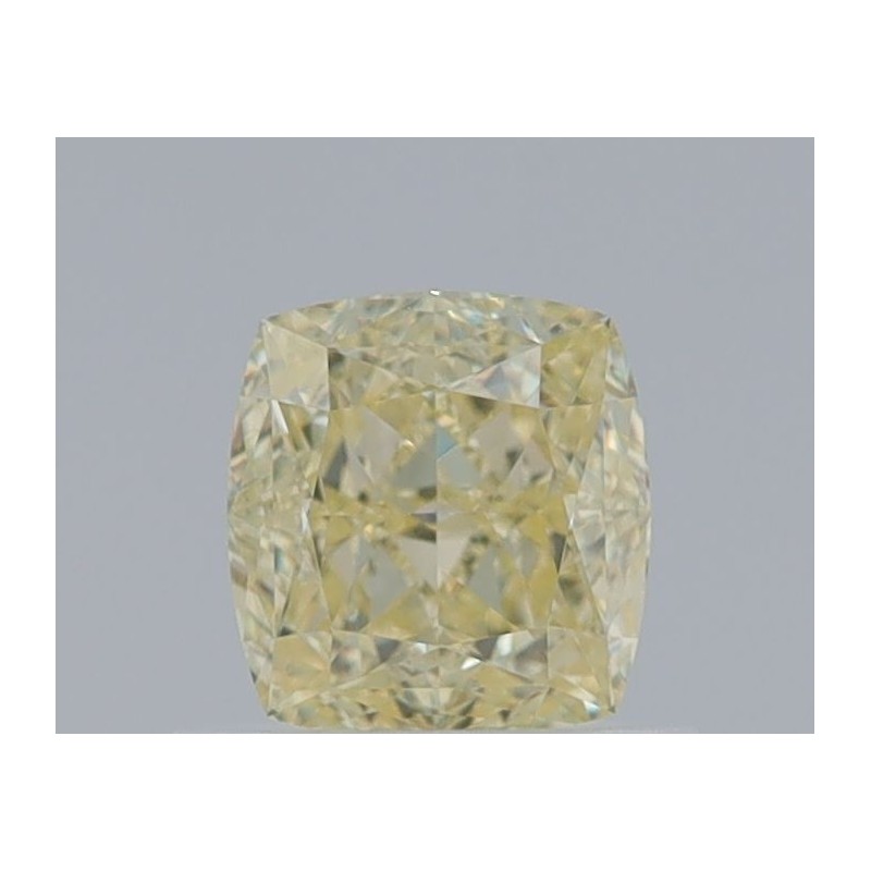 Diament o barwie fantazyjnej szlif poduszkowy brylantowy, 0.75ct, VVS1, Fancy Light Yellow, GIA 5466830314